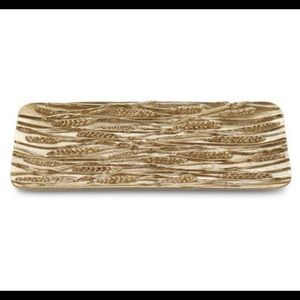 ☘️Michael Aram Signed Wheat Bread Plate☘️